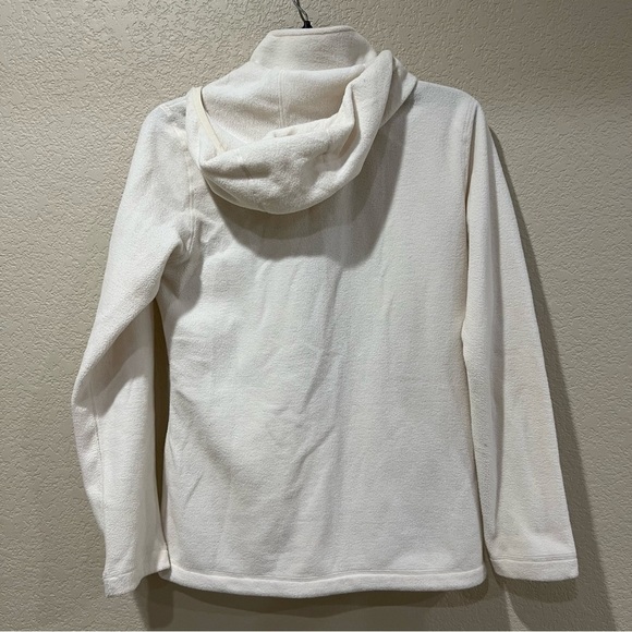 Merrell Women Fleece Jacket Coat Size Small Ivory Cream Hooded Outdoor Full Zip, - Picture 2 of 16
